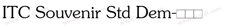 ITC Souvenir Std Dem字体转换